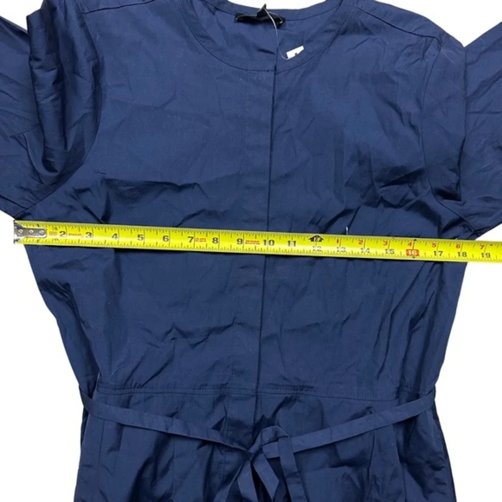 NWT Madewell‎ Navy Blue Tie-Waist Midi Shirtdress 10 Classic Preppy Minimalist - Picture 7 of 10